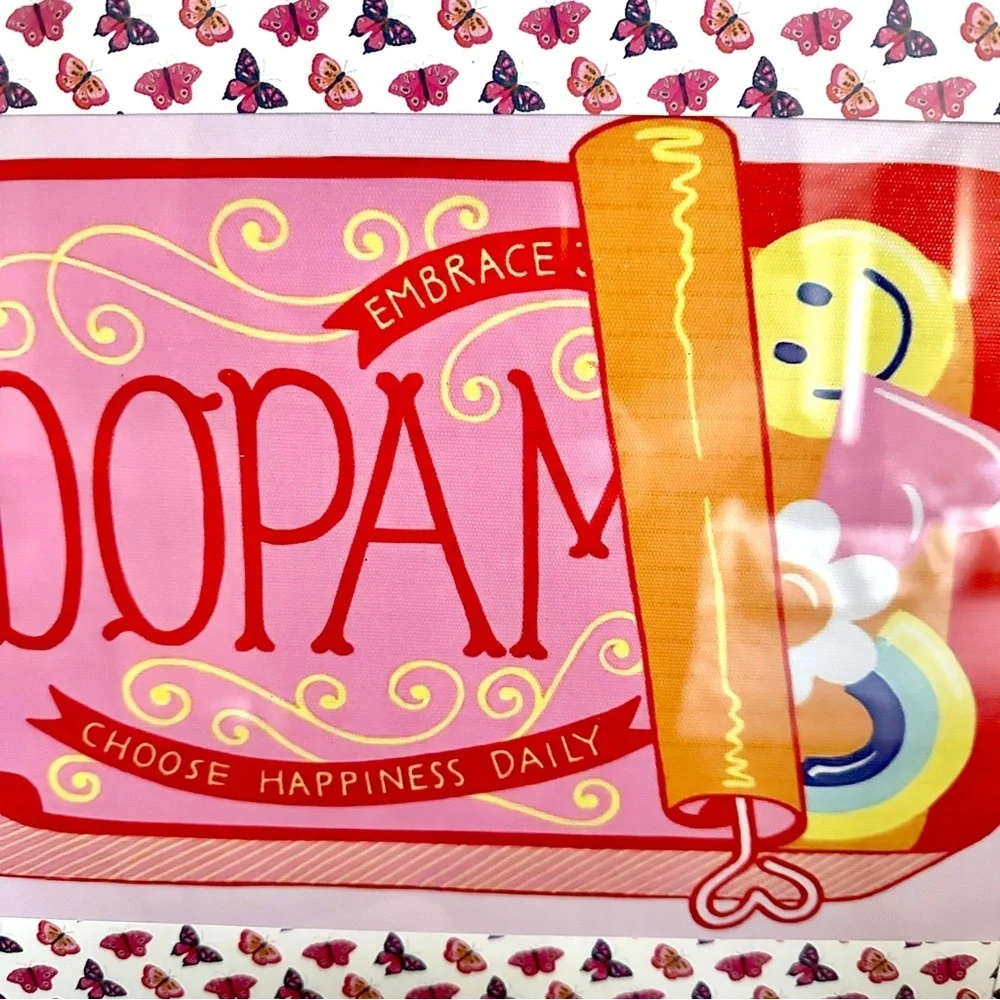 Dopamine Tin Canvas Print Butterfly Border Sardine Tin Happy Wall Art Framed
